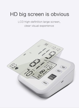 Тонометр артеріального тиску та пульсометр для тіла. USB-порт плюс відсік 4хААА, чохол у комплекті