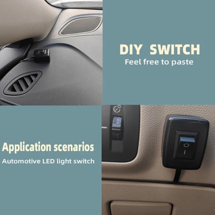 Кнопка авто мото вимикач накладна з DC12V, тумблер, перемикач.