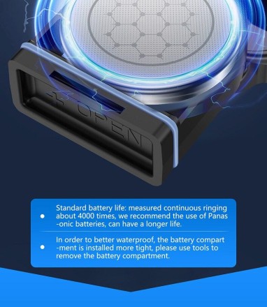 Велосипедний електронний звуковий сигнал, дзвінок TWOOC, 120 дБ, IPX4  WEST BIKING