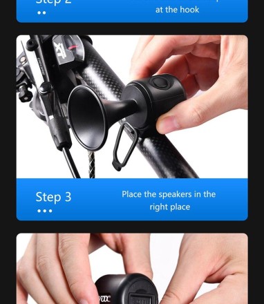 Велосипедний електронний звуковий сигнал, дзвінок TWOOC, 120 дБ, IPX4  WEST BIKING