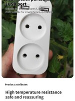 Розетка євро, подвійна, 2 USB-порти, LED-індикатор, 10 А 220 V/USB 2.1 А