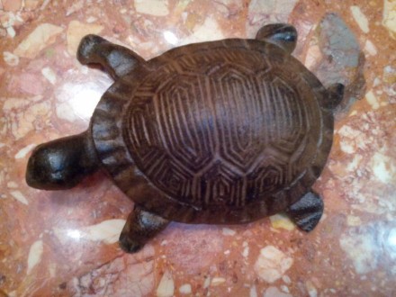 Статуетка, фігурка "Черепаха", литий чавун, 860 грамів Turtle Cast Iron Craft Decoration. Важка!