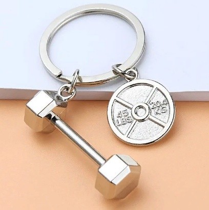 Брелок гольф, бейсбол, боулінг, штанга, гантелі, теніс із якісним кільцем із неіржавкої сталі.
