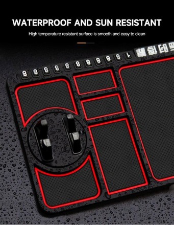 Силіконовий протиковзний килимок органайзер тримач в авто "Super Chief"