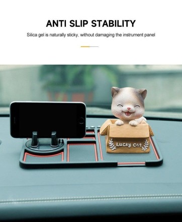 Силіконовий протиковзний килимок органайзер тримач в авто "Super Chief"