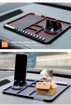 Силіконовий протиковзний килимок органайзер тримач в авто "Super Chief"