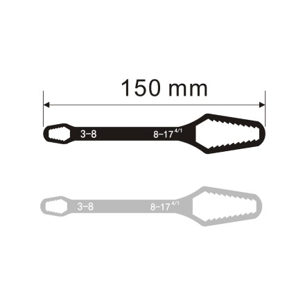 Універсальний ключ Torx 3-17 мм, що самозатягується, регульований ключ із подвійною головкою, гайковий ключ