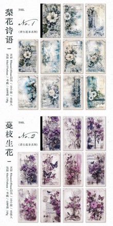 Вінтажний папір для декоративних скрапбукінгових щоденників, альбомів, фонових паперів для виробів, 40 аркушів