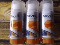 Silver, 30 мл, Крем-блиск, просочення, поліроль для взуття. Безбарвна. З бджолиним воском.
