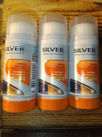 Silver, 30 мл, Крем-блиск, просочення, поліроль для взуття. Безбарвна. З бджолиним воском.