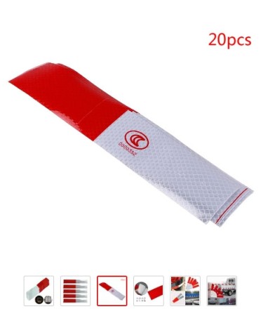 Світловідбивна попередня стрічка 28 x 5 см, 20 штук