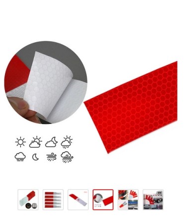 Світловідбивна попередня стрічка 28 x 5 см, 20 штук