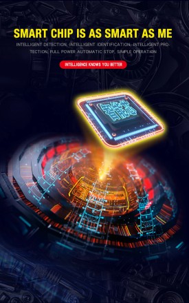 Потужний акумуляторний зарядний пристрій автомат E-FAST 12 Ампер 12 V — 24 V для будь-якого типу акумуляторів АКБ