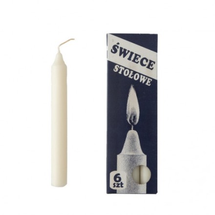 Свічки столові. Свічки польські. Bispol. довжина 15 мм, товщина 2 см. Час горіння 6 годин. Паковання 6 шт. Польща