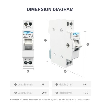 Перемикач навантаження перекидної рубільник TOMZN MTS 40А 1Р дім і генератор