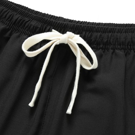 Чоловічі спортивні шорти з кишенями на шнурівці 50-52 5XL, Чорні з оранжевими вставками.