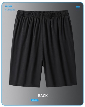 Чоловічі спортивні шорти з кишенями на шнурівці 50-52 5XL, Чорні з оранжевими вставками.