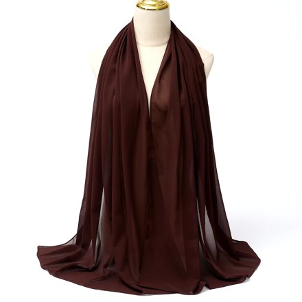 Хіджаб47ський, арабський тюрбан. Шифон. Бордово-коричневий. 175 х 75 - 180 х 80 см