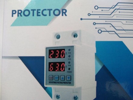 Реле захисту напруги мережі. Обмежувач струму. TOMZN TOVPD1-40-EC на DIN