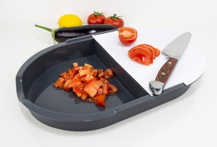 Дошка обробна органайзер із двома камерами Deco Bella OMAK Plastik 43x26,6x5 см