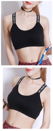 Жіночий безшовний бюстгальтер на гумці. Майка топік. Топ женски. Sports Bra Peace Love Flirt