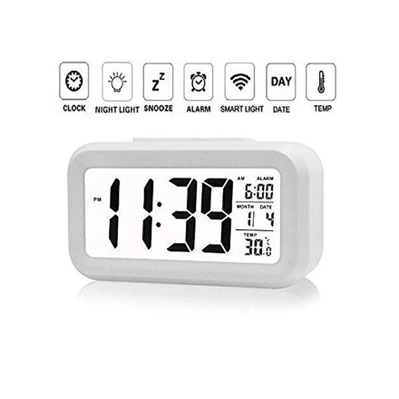 Годинник будильник термометр хронограф pp з LED-підсвіткою Square Clock DS-300 ST8020