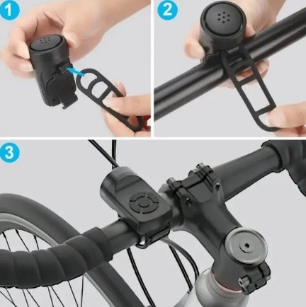 Велосипедний електронний звуковий сигнал, дзвінок із функцією сигналізації, 120 дБ, 4 тони, IPX4  WEST WIKING