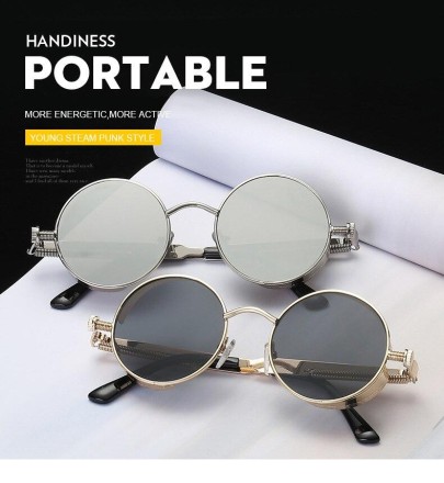 Вінтажні стимпанки сонцезахисні окуляри Ретро Панк авіатор Хамелеон