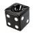Пепельниця керамічна "Ігрова кістка", ігровий кубик із серії "Casino" (чорна)