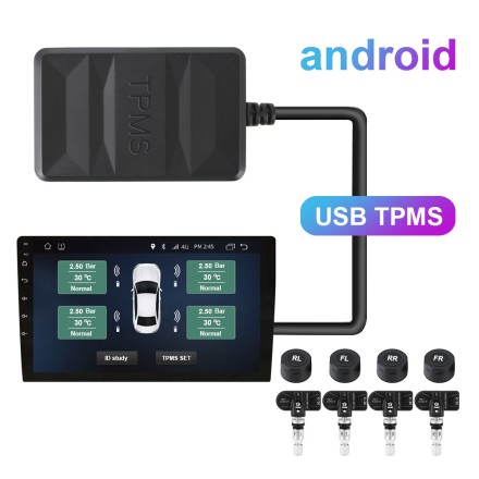 TPMS Android — датчик тиску в шинах 433MHz внутрішні з виведенням на монітор/телефон/GPS Android