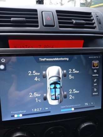 TPMS Android — датчик тиску в шинах 433MHz внутрішні з виведенням на монітор/телефон/GPS Android