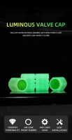 Захисні ковпачки на ніпелях, флуоресцентний світний ефект (на колеса). Комплект 4 шт. Зелені, сині, кра