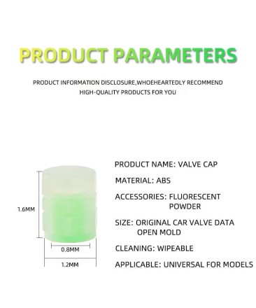 Захисні ковпачки на ніпелях, флуоресцентний світний ефект (на колеса). Комплект 4 шт. Зелені, сині, кра