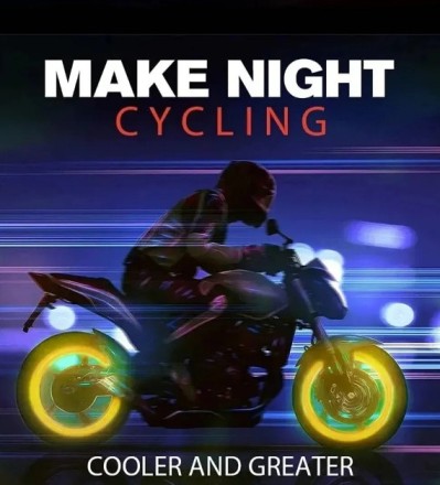 Захисні ковпачки на ніпелях, флуоресцентний світний ефект (на колеса). Комплект 4 шт. Зелені, сині, кра