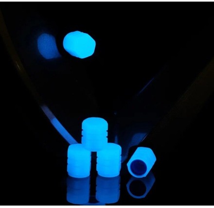 Захисні ковпачки на ніпелях, флуоресцентний світний ефект (на колеса). Комплект 4 шт. Зелені, сині, кра