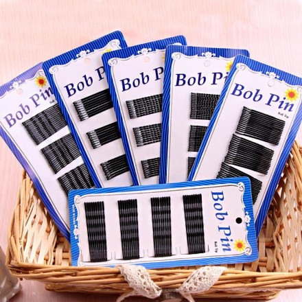 Шпилька невидима для волосся хвиля та пряма "Bob Pin", набір 36 шт.