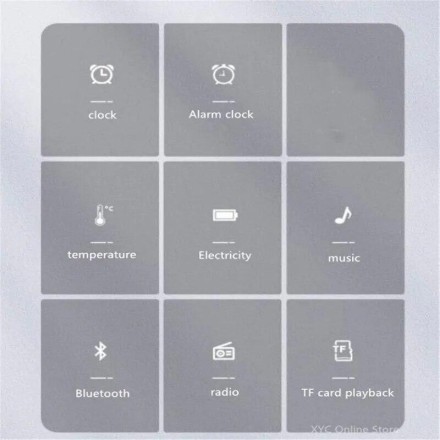 Bluetooth-колонка FM радіо, годинник, термометр, будильник, підтримкою карт пам'яті, Hands Free LED G50 Speaker