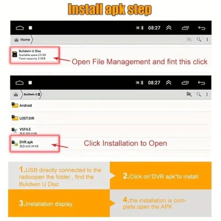 Авто-відеореєстратор HD 1080P Dashcam DVR USB Recorder Android Car with ADUS, LDWS, FCWS