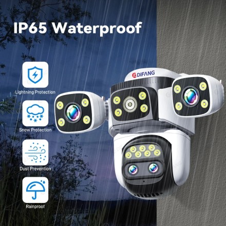 Видеокамера 10K Wireless CCTV Camera Outdoor Four Lens Four Screen Video Surveillance 10X Optical Zoom Smart H