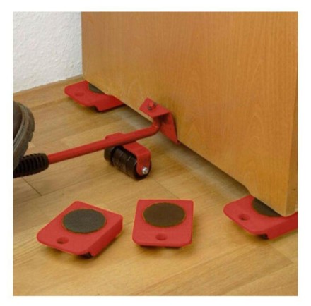 Набір для переміщення меблів, побутової техніки та великих предметів на колесах із домкратом