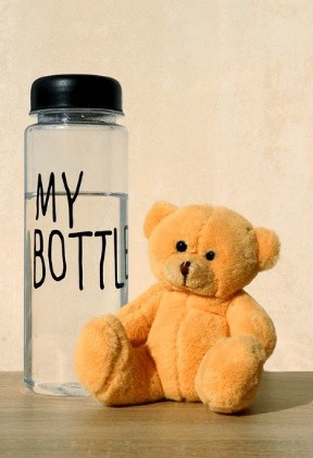 Пляшечка для води з лляним чохлом "My bottle", Free BPA, тритан, 500 мл. Термопляшка TRTAN