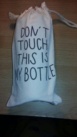 Пляшечка для води з лляним чохлом "My bottle", Free BPA, тритан, 500 мл. Термопляшка TRTAN