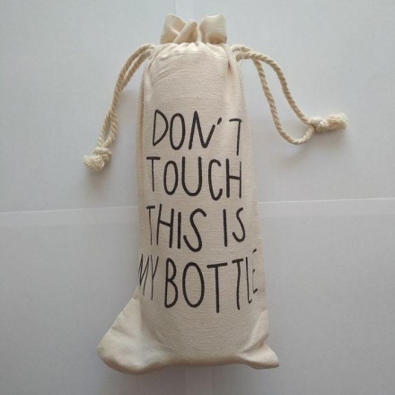 Пляшечка для води з лляним чохлом "My bottle", Free BPA, тритан, 500 мл. Термопляшка TRTAN