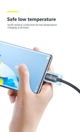 Кабель USB Type C, 120 Вт, 6 А кабель шнур для швидкого заряджання Type C "Tooki"
