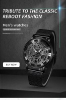 Розкішний чоловічий годинник скелетони з неіржавкої сталі "Skeleton Wold"