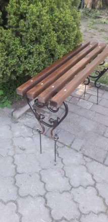 Лавка, лавочка дерев'яна. Лавка кована. Масив. Сосна.  Лавка дачна, лавка садова. 2 метри