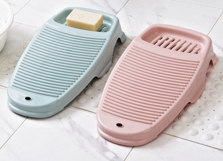 Дошка для прання, пральна дошка, рифлена Stenson WHW40723-7 44Х23,5 см. Гумові антиковзні ніжки