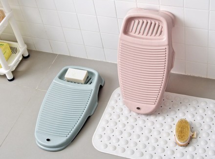 Дошка для прання, пральна дошка, рифлена Stenson WHW40723-7 44Х23,5 см. Гумові антиковзні ніжки