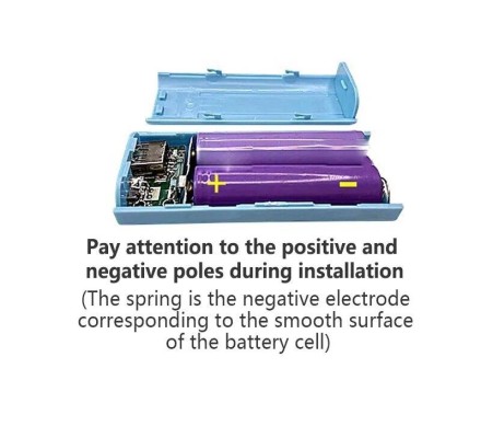 Корпус відсік заряджання для Power Bank під 2 батареї 18650 5V 5600 мА·год