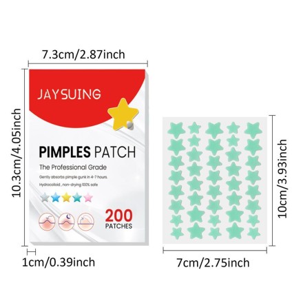 Патч гідрогелевий Pipmples Acne Skin Tag Patches проти вугрів, акне, прищів, бородавок і запалень 200 шт./1 уп